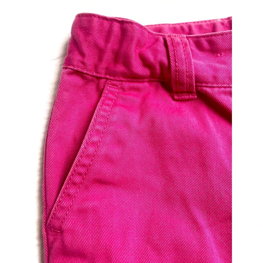 Ralph Lauren Girl's Dark Pink Classic Bermuda Preppy Chino Shorts - Size 4 T